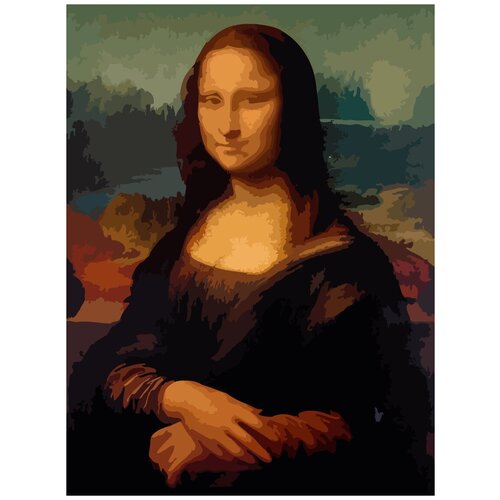 Картина по номерам на холсте Мона Лиза 5001 30x40 красочная мона лиза поп арт раскраска картина по номерам на холсте