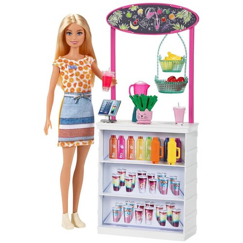 Игровой набор Barbie Смузи-бар, GRN75 разноцветный
