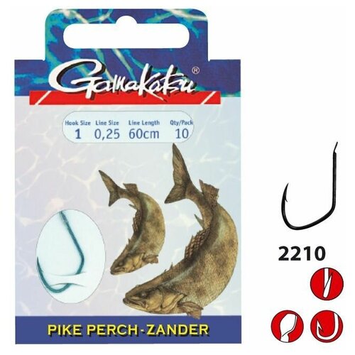 Крючок Gamakatsu Hook BKS-2210S Pike Perch 60 см №4 d0.20