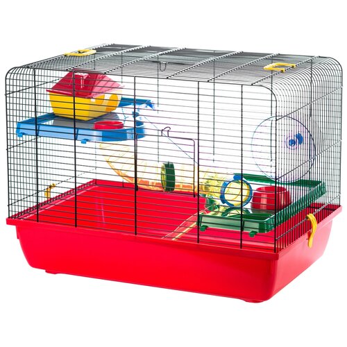 Клетка для грызунов Inter-Zoo G122 JERRY II+ TUBE с аксессуарами 58 х 38 х 43 см (1 шт)