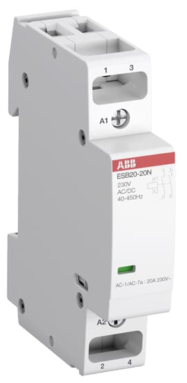 ESB20-20N-06 Контактор модульный (20А АС-1, 2НО) 230В AC/DC ABB, 1SBE121111R0620