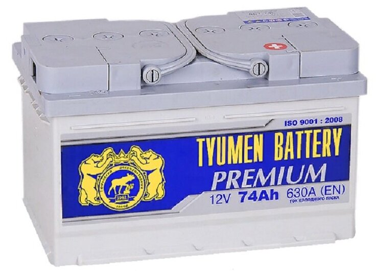 Аккумулятор автомобильный TYUMEN BATTERY PREMIUM 74 А/ч 650 А обр. пол. низкий Евро авто (278х175х175)
