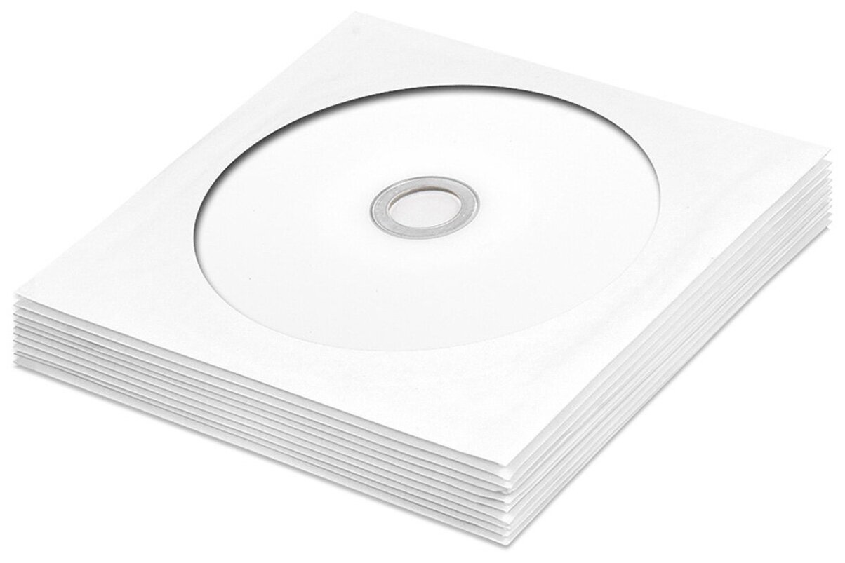 Диск CD-R 700Mb 52x Printable CMC, в бумажном конверте с окном, 10 шт.