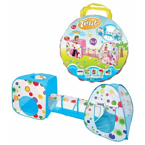 Палатка игровая с туннелем, 90*78*242см, сумка на молнии Shantou Gepay, арт.668-12