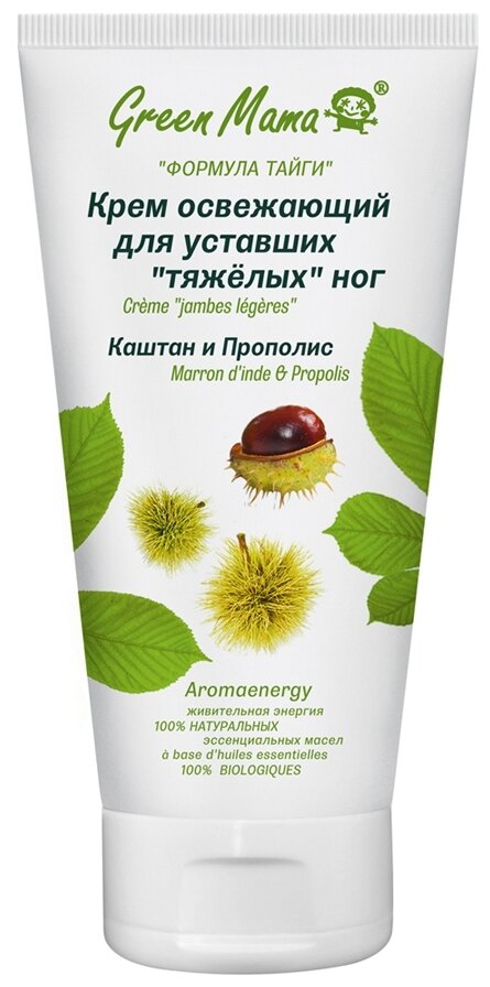 Green Mama крем освежающий Каштан и прополис, 170 мл, 170 г