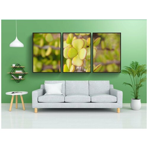 фото Набор модулных постеров для интерьера "бекон, листья, толстый" 60x90 см. в тубусе, без рамки lotsprints