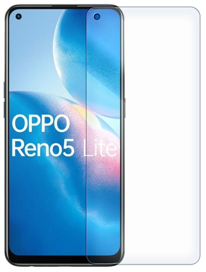 Стекло защитное гибридное Krutoff для OPPO Reno 5 Lite