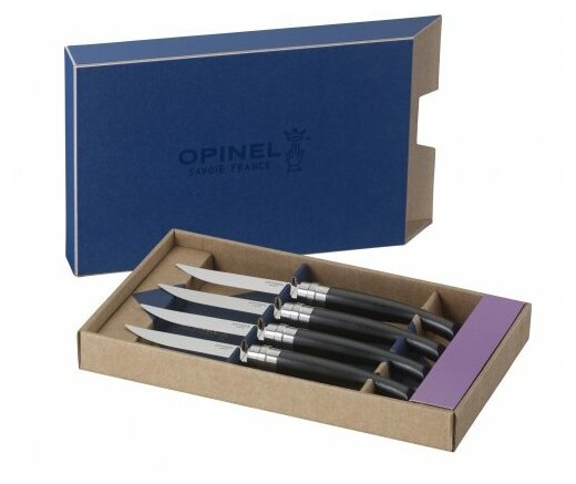 Набор столовых ножей Opinel VRI Ebony из 4-х штук