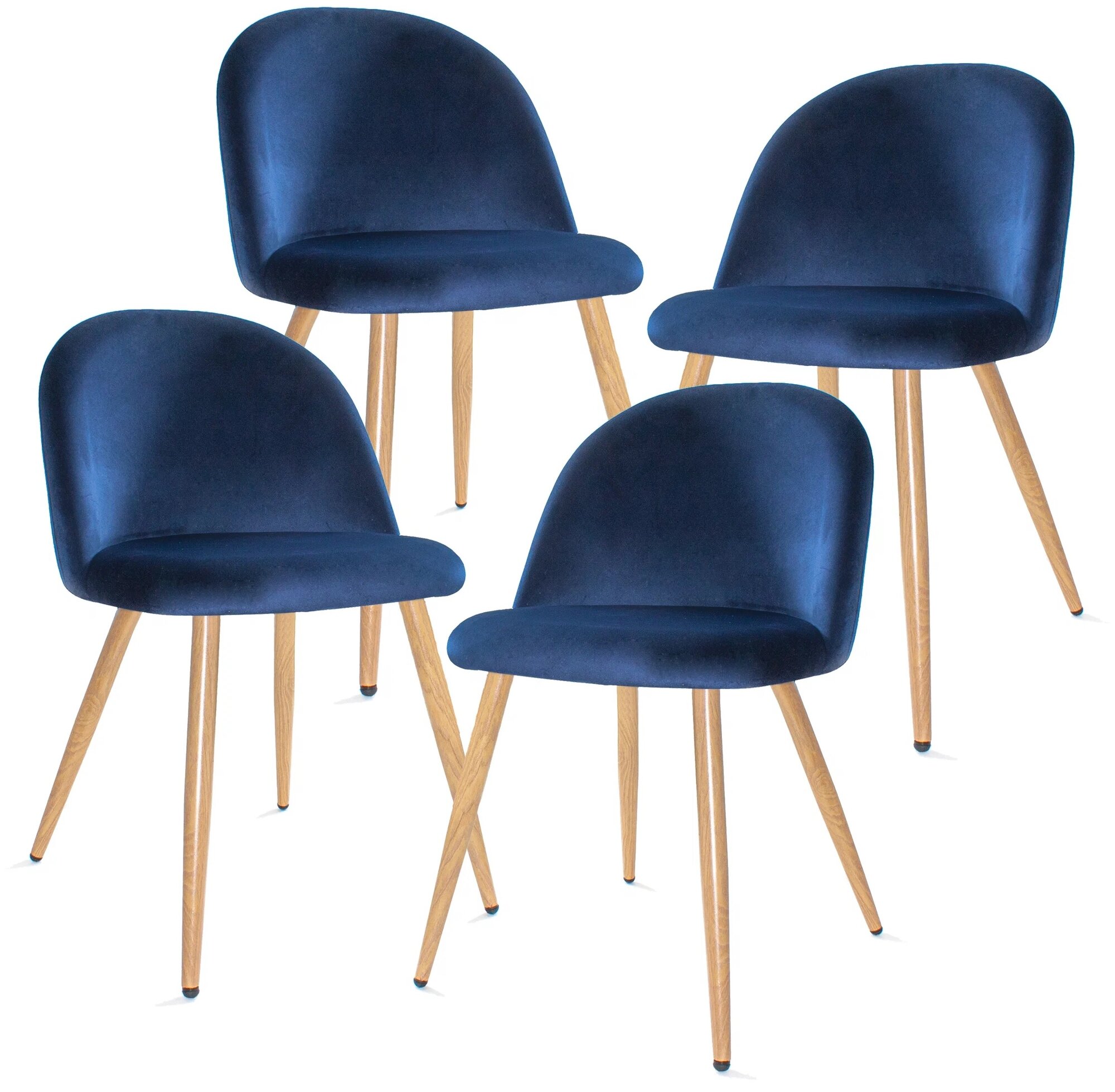 Комплект стульев Plams Юпитер, текстиль, цвет: dark blue/бежевый 4 шт.