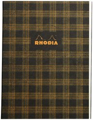 Блокнот Rhodia HERITAGE, 190х250 мм, черный tartan, мягкая обложка, клетка, 32л, кремовый, 90г/м2, с