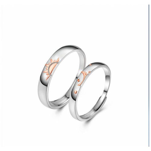фото Парные кольца для женщин и мужчин(2шт.) кольца безразмерные для пар, украшения, бижутерия mr. sun