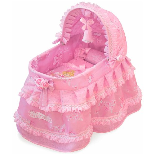 Купить Кроватка для куклы с козырьком DeCuevas Toys серии Мария 46 см, розовый