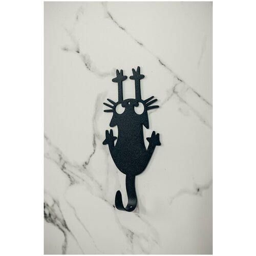 Крючок настенный для полотенец и одежды в ванную, кухну, прихожую, офис. Котик в дом