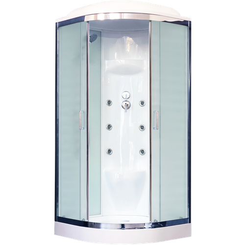 Душевая кабина Royal Bath RB 100HK7-WC-CH (белое/матовое) душевая кабина royal bath rb 100hk7 wt белое прозрачное