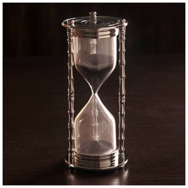 Песочные часы "Маеджа" латунь, алюминий (5 мин) 8х8х17 см