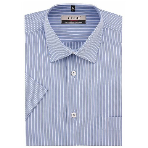 рубашка greg размер 174 184 42 голубой Рубашка GREG, размер 174-184/37, голубой
