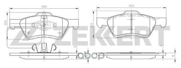 Колодки Торм. Диск. Передн. Ford Maverick Iii 01- Mazda Tribute 03- Zekkert арт. BS1003