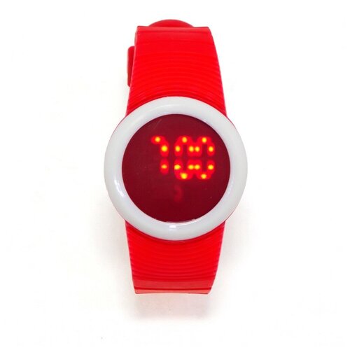 Ультратонкие силиконовые LED часы Nexer G1218, Красный