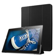 Чехол-обложка MyPads для Lenovo Tab 2 A10-30 / A10-30L /TAB 2 X30 тонкий умный кожаный на пластиковой основе с трансформацией в подставку черный