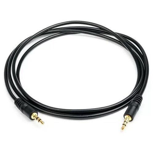 Atcom / Кабель Aux 1м черный AT1007 кабель audio 3 5mm 1m at1007 atcom