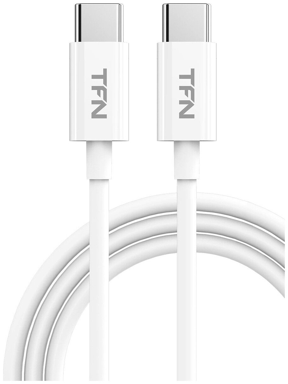 Кабель TFN USB Type-C (m), USB Type-C (m), 2м, белый [tfn-cusbcc2mtpwh] - фото №1