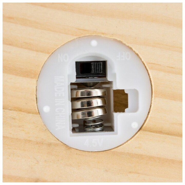 Ночник "Пион малый" LED от батареек 3хLR1130 розово-бежевый 9,5х9,5х16,5 см - фотография № 5