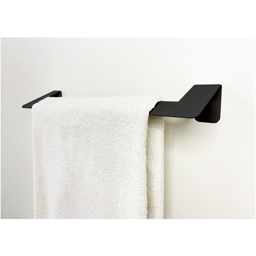 Держатель полотенец 40 см черный / Вешалка для полотенец для кухни и для ванны