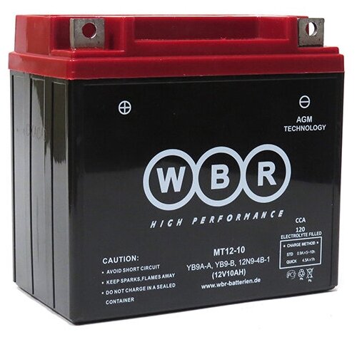 Аккумулятор для спецтехники WBR MT12-10 135x75x138
