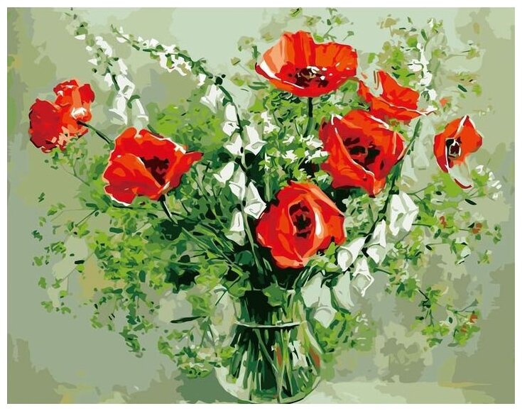 Картина по номерам Colibri "Весенний букет" 40х50 см Холст на подрамнике