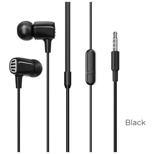 Проводные наушники BOROFONE BM43 Remy Jack 35mm 12 м черный контроллер с микрофоном 26200₽