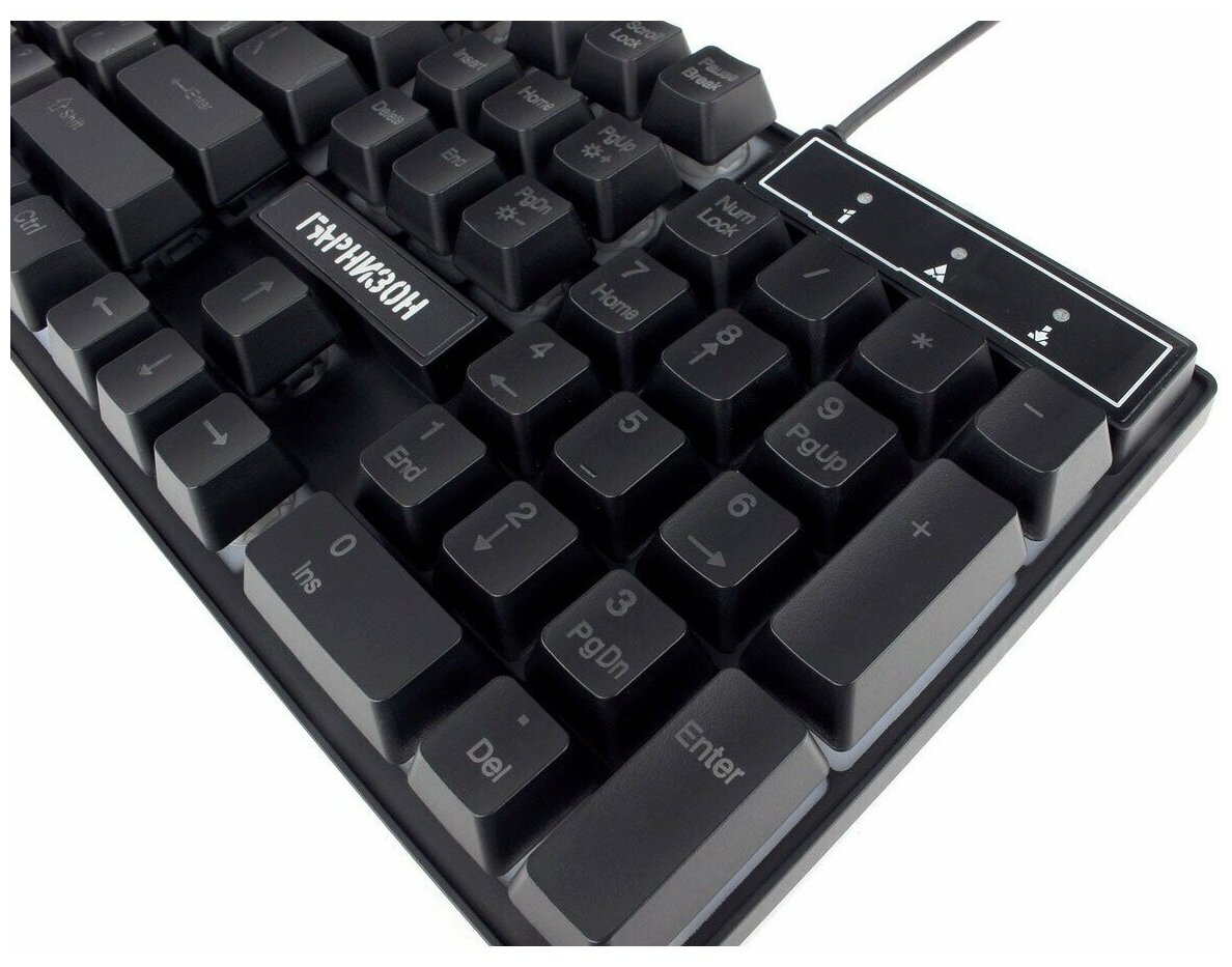 Клавиатура Гарнизон игровая, подсветка, USB, черный, антифант. клав,12 доп ф-ц., каб - фото №13