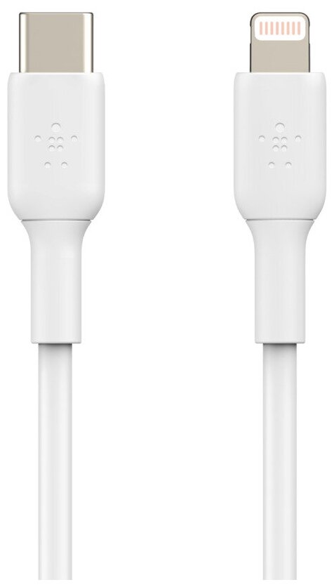 Кабель Belkin Кабель Belkin Lightning/USB-C, 1м, пластик, белый