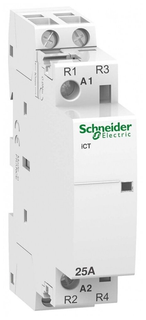 iCT Модульный контактор с ручным управлением 25A 2НО 230/240В АС Schneider Electric, A9C21732 - фотография № 2