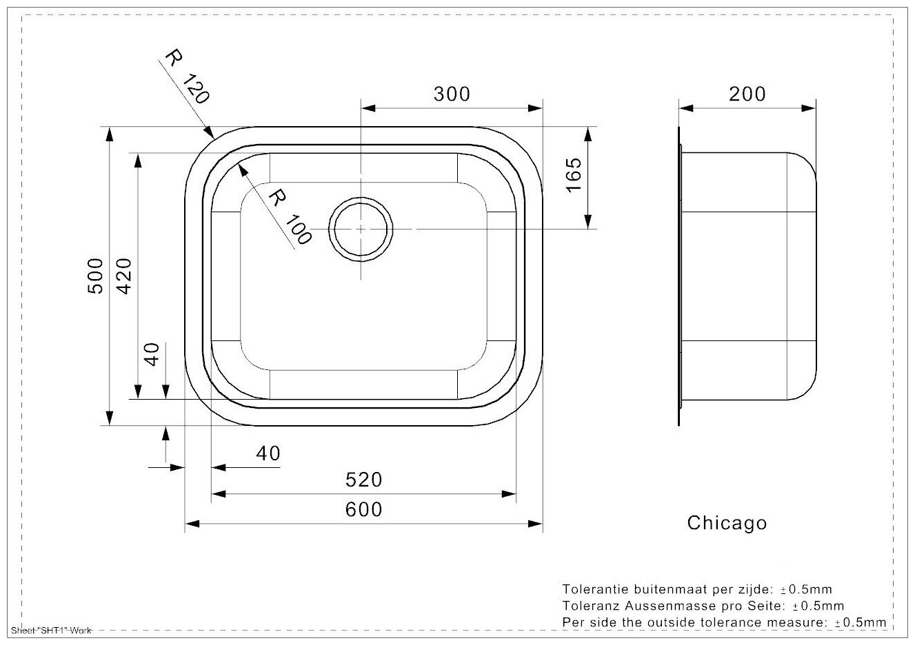 Кухонная мойка Reginox Chicago L LUX OKG