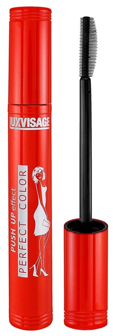 LUXVISAGE Тушь для ресниц Perfect Color Push Up Effect , 2 шт, черный, 2 шт.