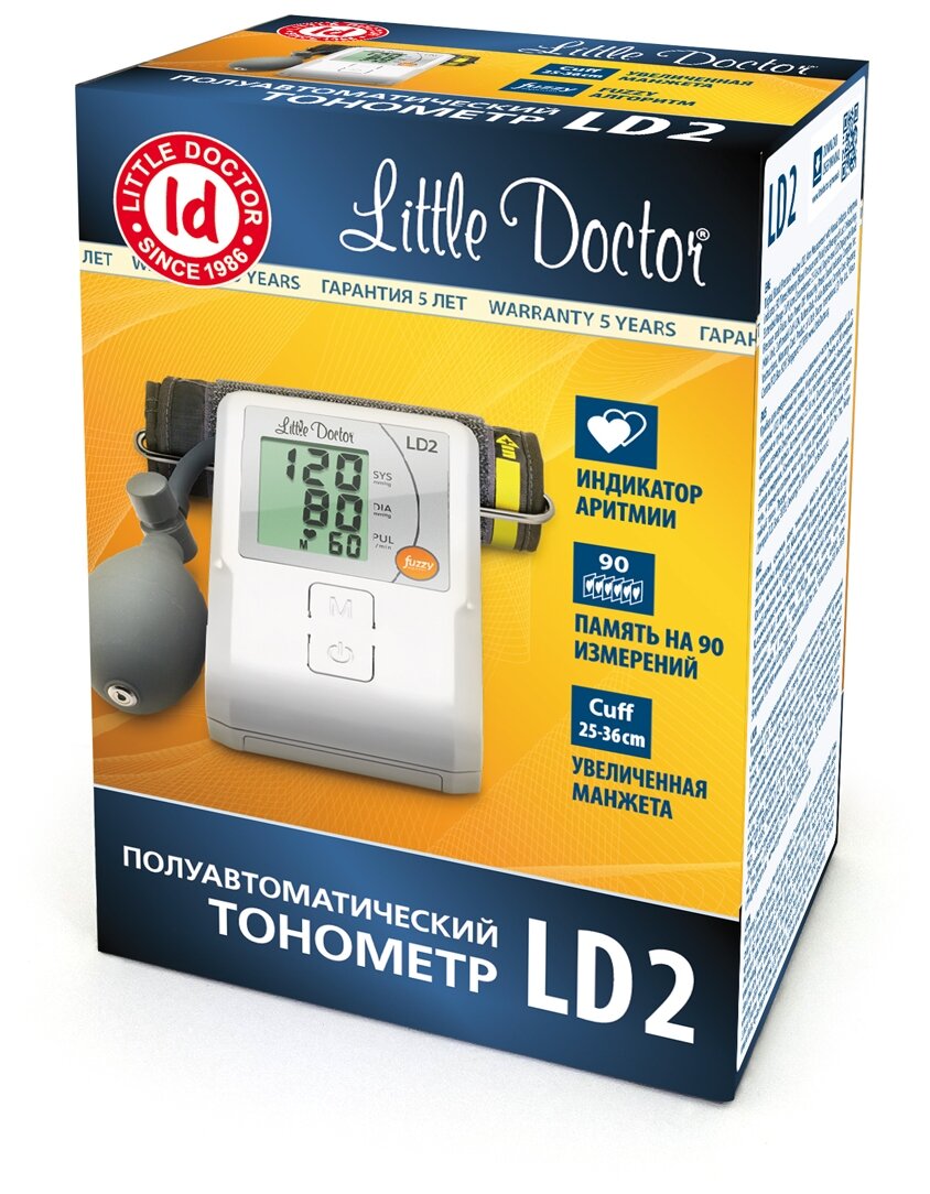 Тонометр Little Doctor LD2, полуавтоматический