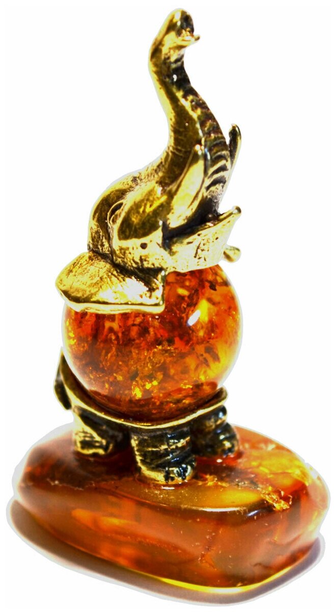 фото Янтарный сувенир " Слон ", символ мудрости. Русские сувениры и подарки