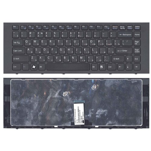 Клавиатура для ноутбука Sony Vaio 148969711 черная с рамкой 234000₽