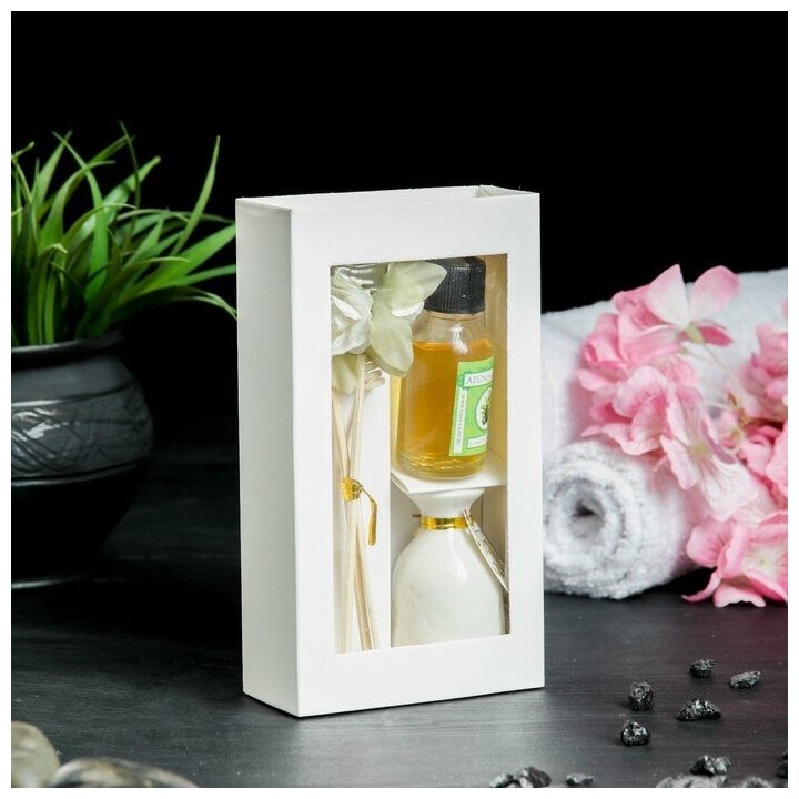 Набор подарочный "Прованс": ваза керамическая, аромамасло сандал, декор, "Богатство Аромата" 930414