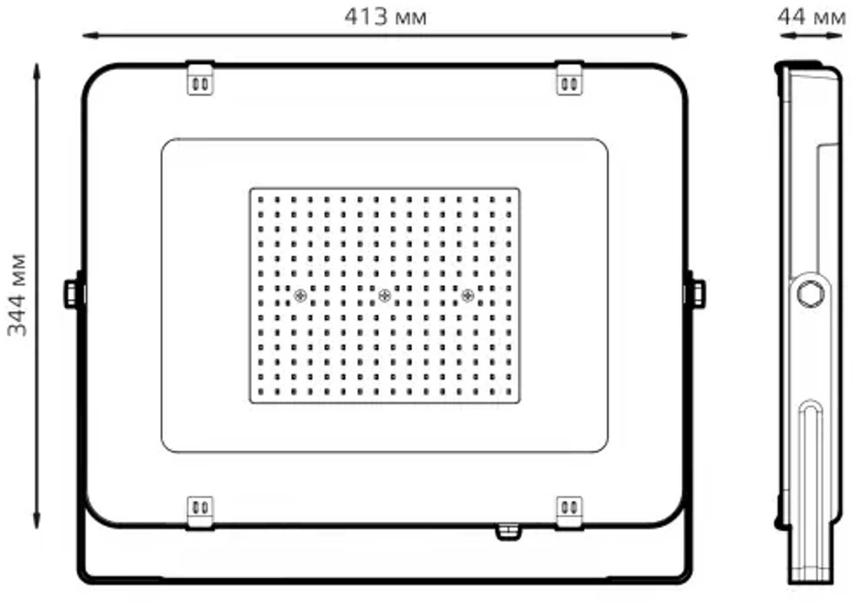 Прожектор Gauss Elementary 200W 16800lm IP65 6500K, черный