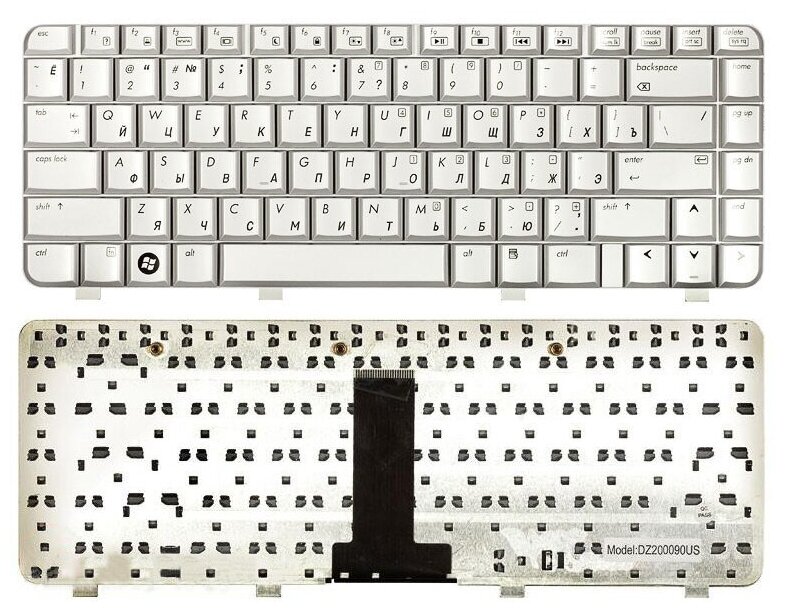 Клавиатура для ноутбука HP Pavilion dv2025TU серебристая 930₽