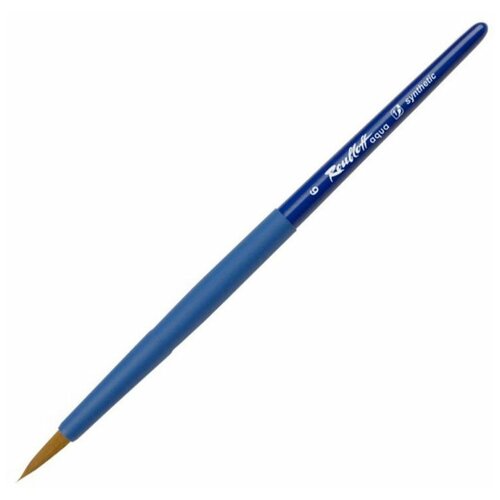 Кисть Roubloff Кисть синтетика (коричн.) круглая №6 ROUBLOFF Aqua Blue, короткая ручка, обойма soft-touch кисть roubloff blue round 6 синтетика 6 круглая короткая ручка 6 1 шт синий