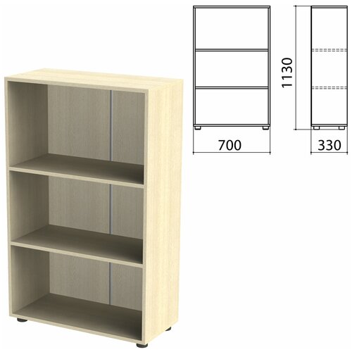 Шкаф стеллаж Канц 700х330х1130 мм 2 полки цвет дуб молочный 11880₽