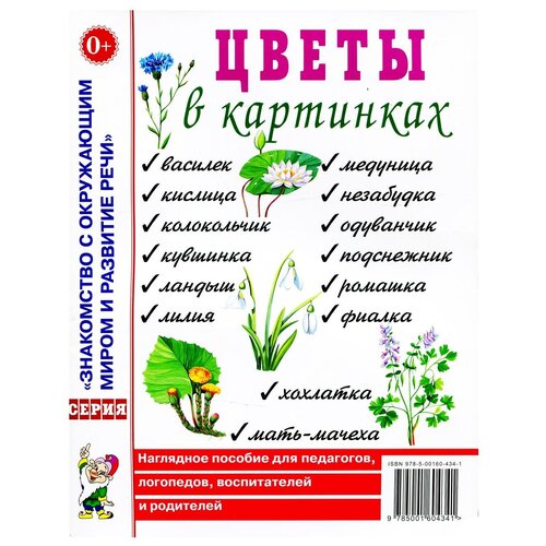 Цветы в картинках. Наглядное пособие для педагогов, логопедов, воспитателей и родителей. 9785001604341