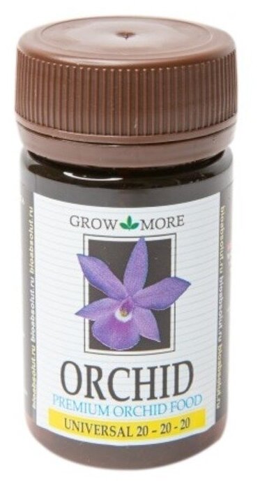 Удобрение Grow More Orchid Universal Formula 20-20-20, подкормка для орхидей, 25 г - фотография № 2