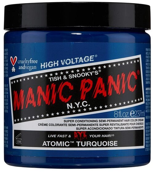 Manic Panic Краситель прямого действия High Voltage, atomic turquoise, 237 мл, 270 г