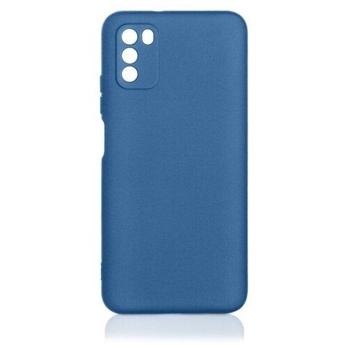 DF / Силиконовый чехол с микрофиброй для Poco M3 DF poOriginal-03 (blue)