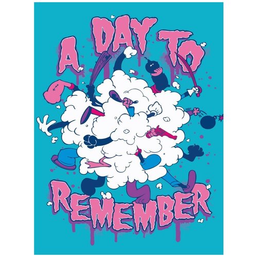 Картина по номерам на холсте Музыка A day to remember - 7687 В 30x40