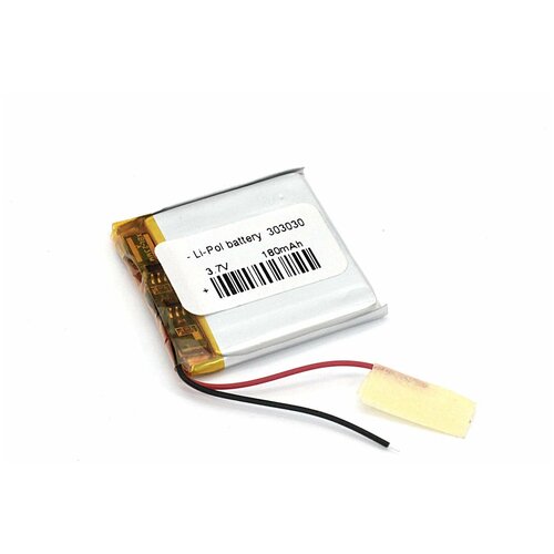 Аккумулятор Li-Pol (батарея) 3*30*30мм 2pin 3.7V/180mAh