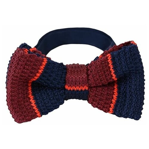 Галстук-бабочка / Street Soul / Jazzman Вязаный галстук Тонкая красная полоска / тёмно-сине-бордовый (One size)